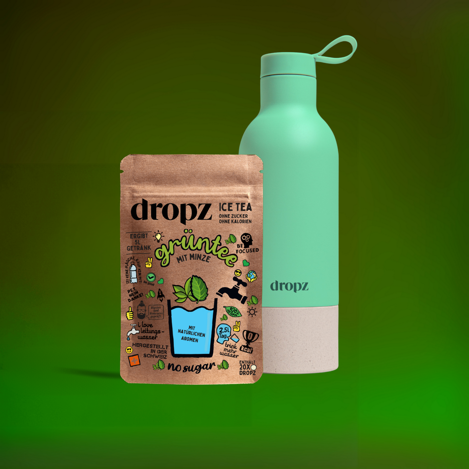 dropz Tea - Black Tea with Peach