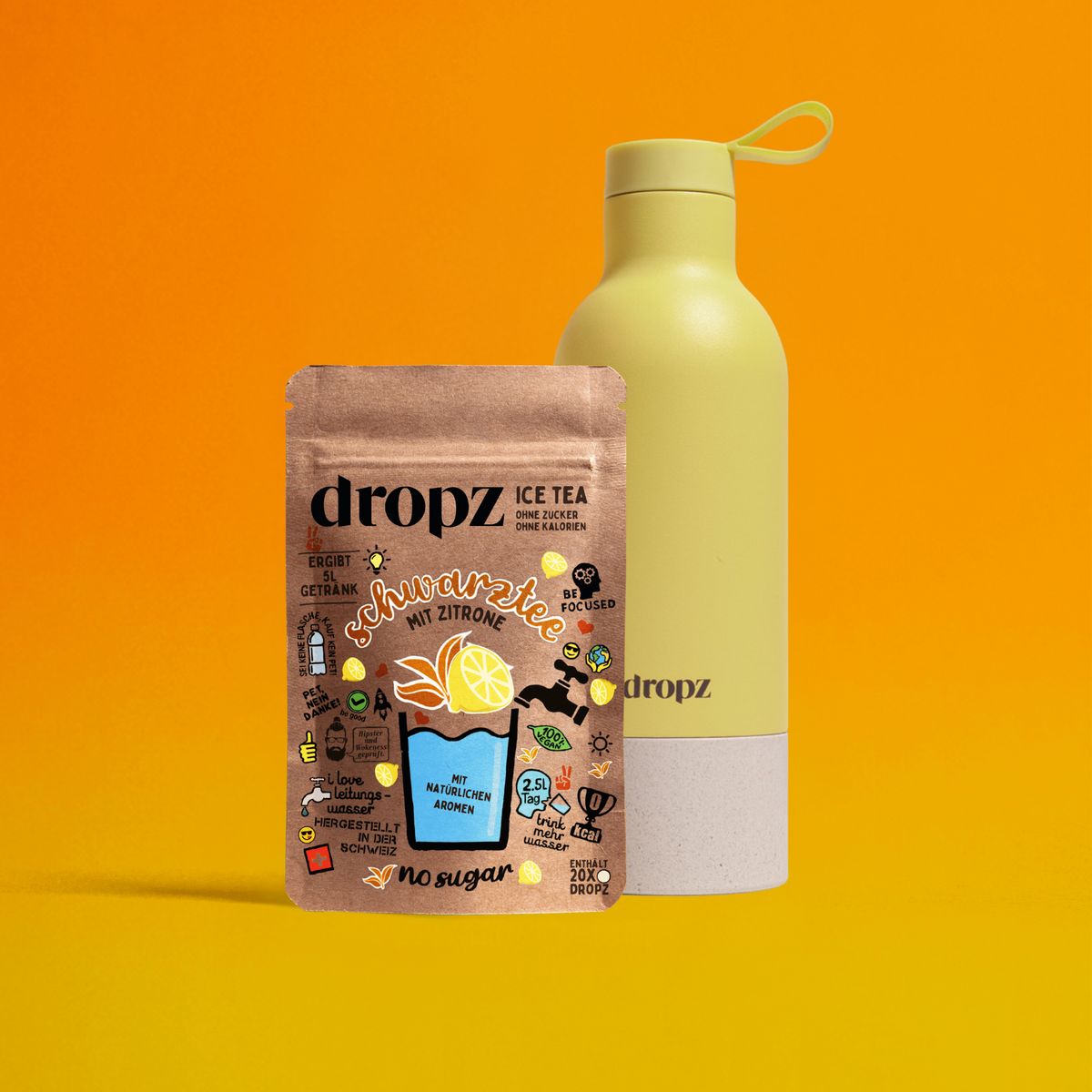 dropz Tea - Black Tea with Peach
