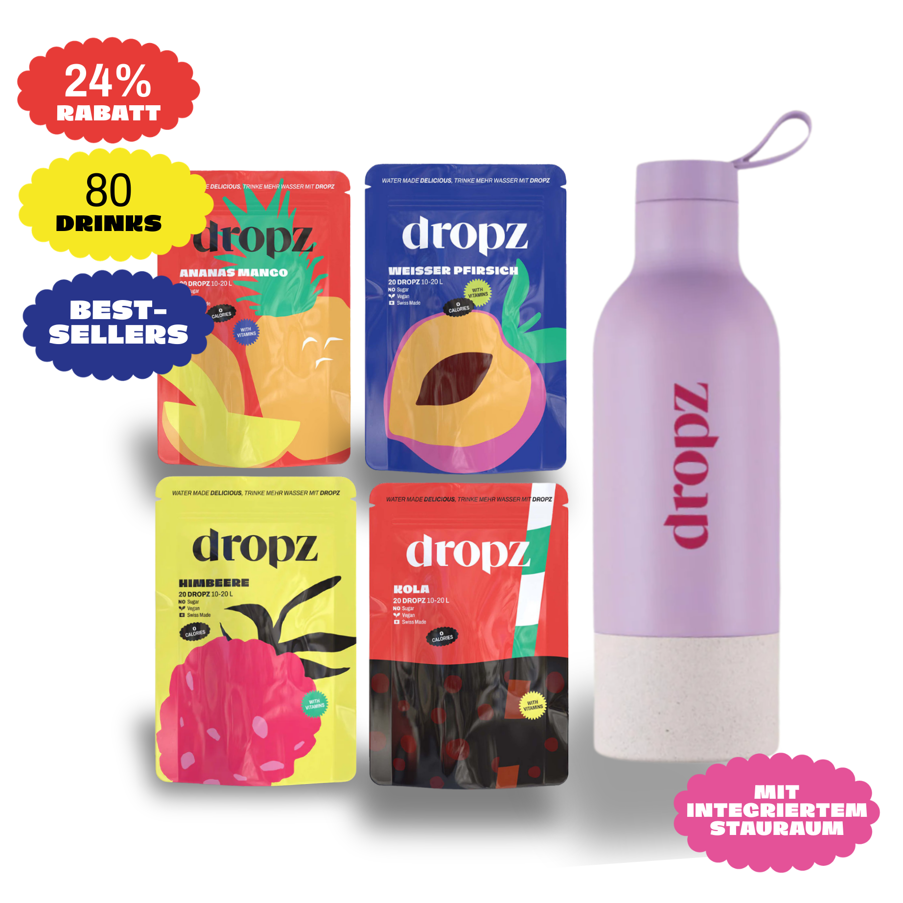 Starter-Sets - dropz + Flasche nach Wahl