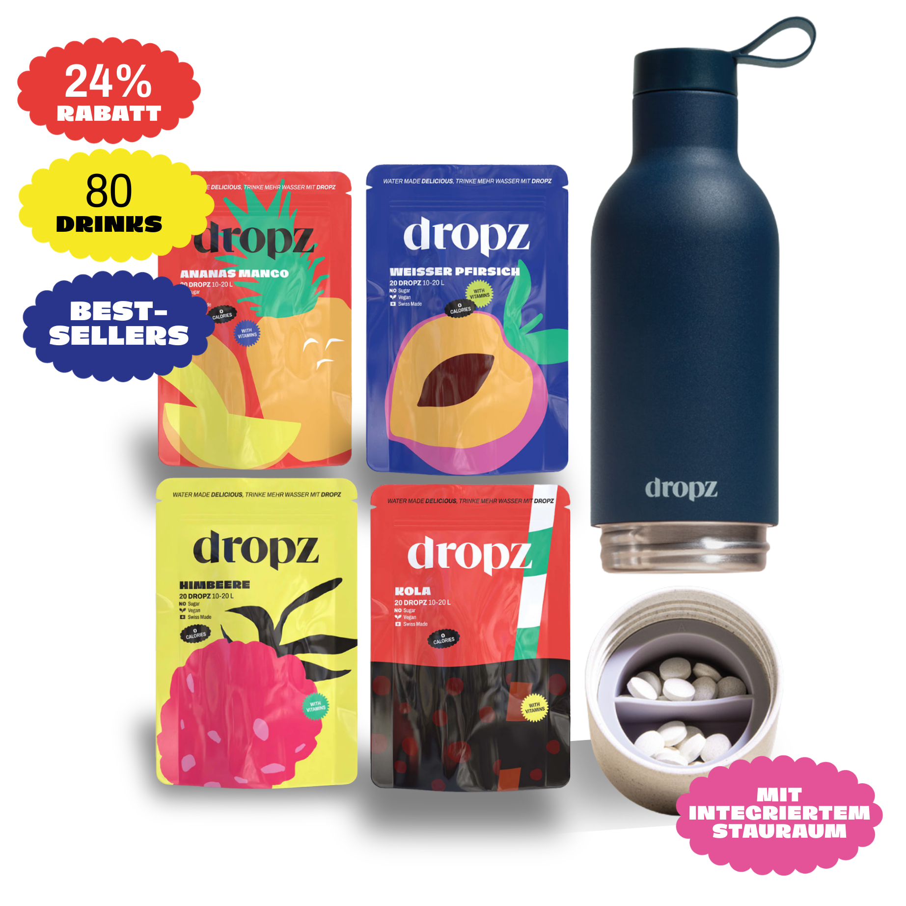 Starter-Sets - dropz + Flasche nach Wahl