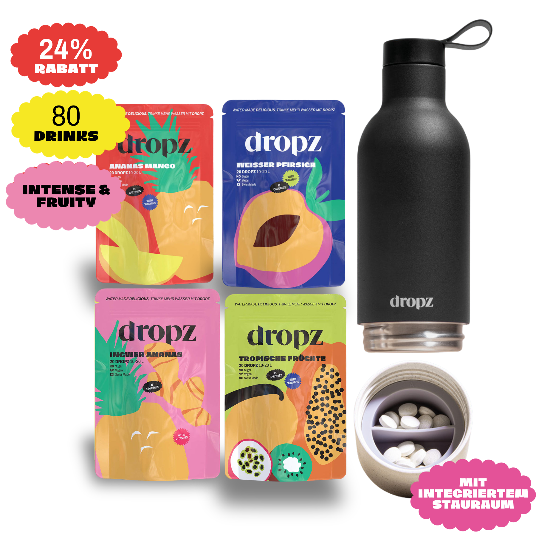 Starter-Sets - dropz + Flasche nach Wahl