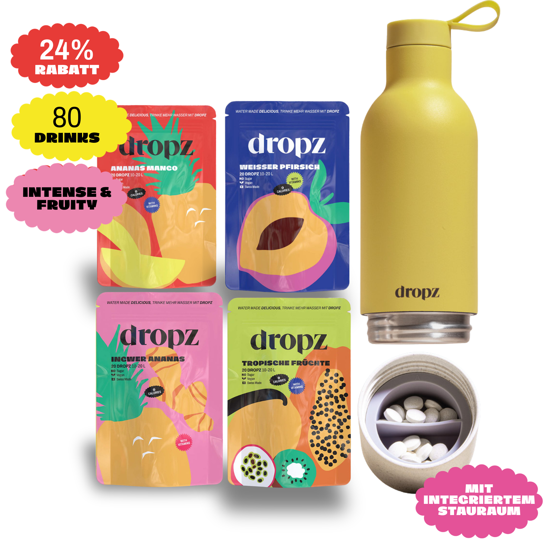 Starter-Sets - dropz + Flasche nach Wahl