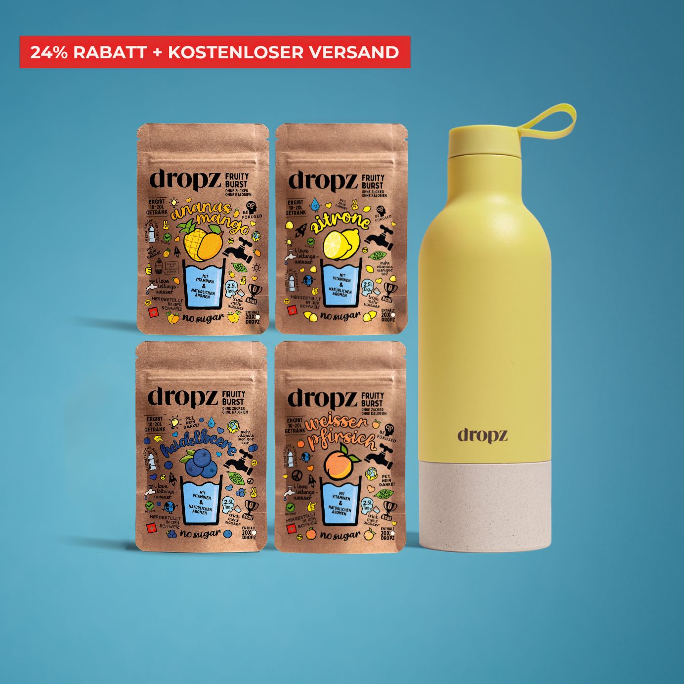 Starter-Sets - dropz + Flasche nach Wahl