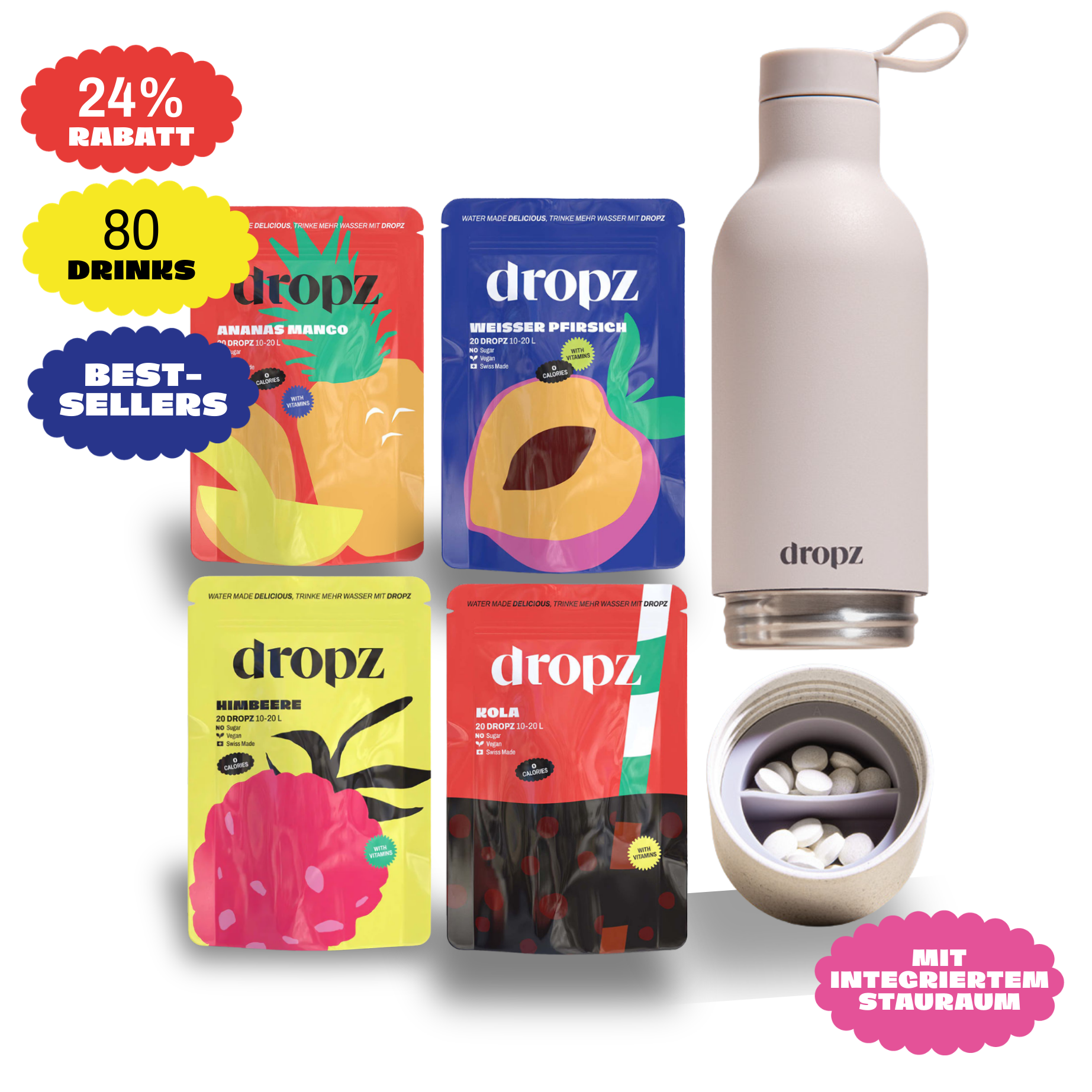 Starter-Sets - dropz + Flasche nach Wahl