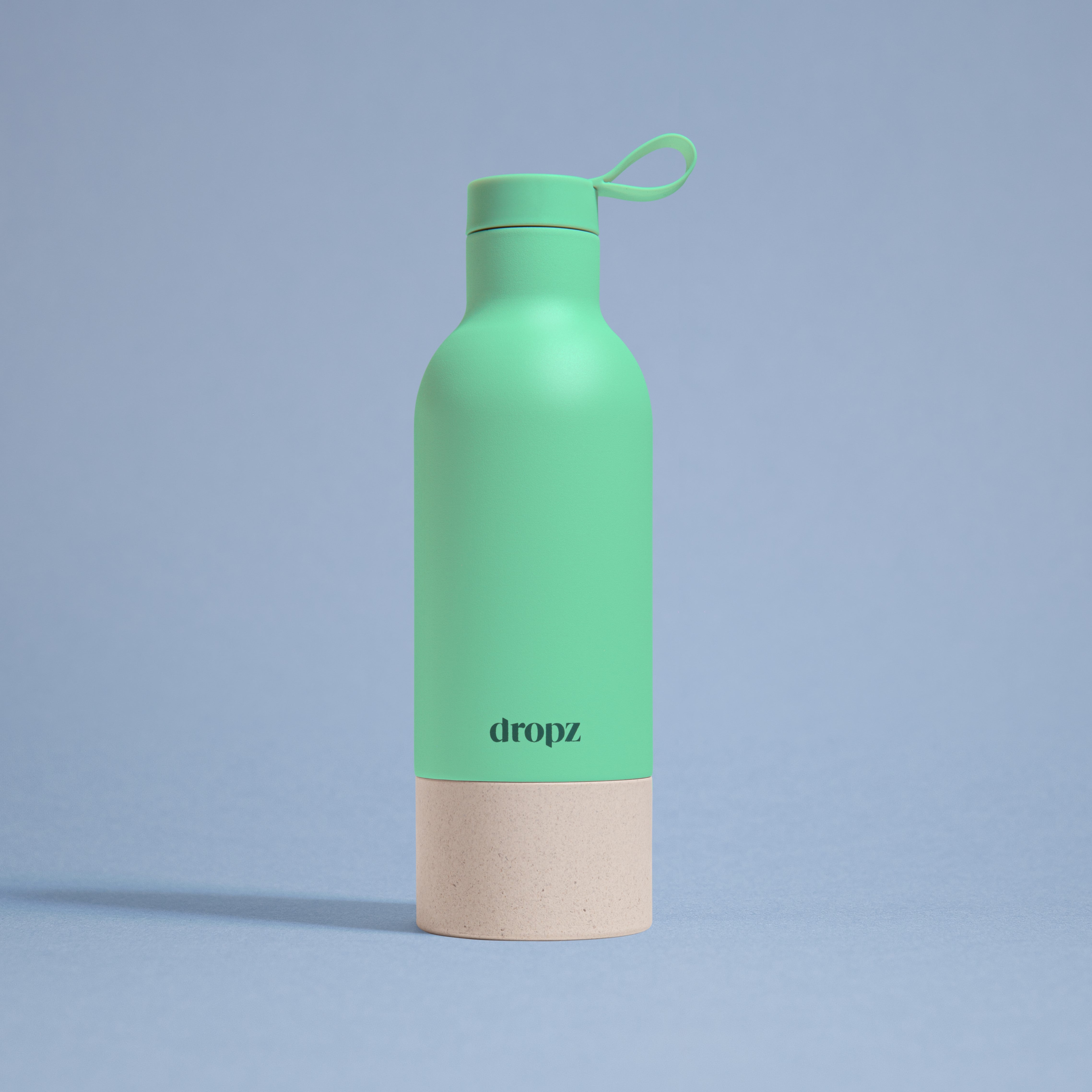 dropz Flasche minzgrün - 0.5 L mit Aufbewahrungsfach