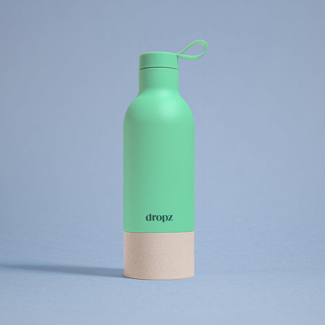 dropz Flasche minzgrün - 0.5 L mit Aufbewahrungsfach