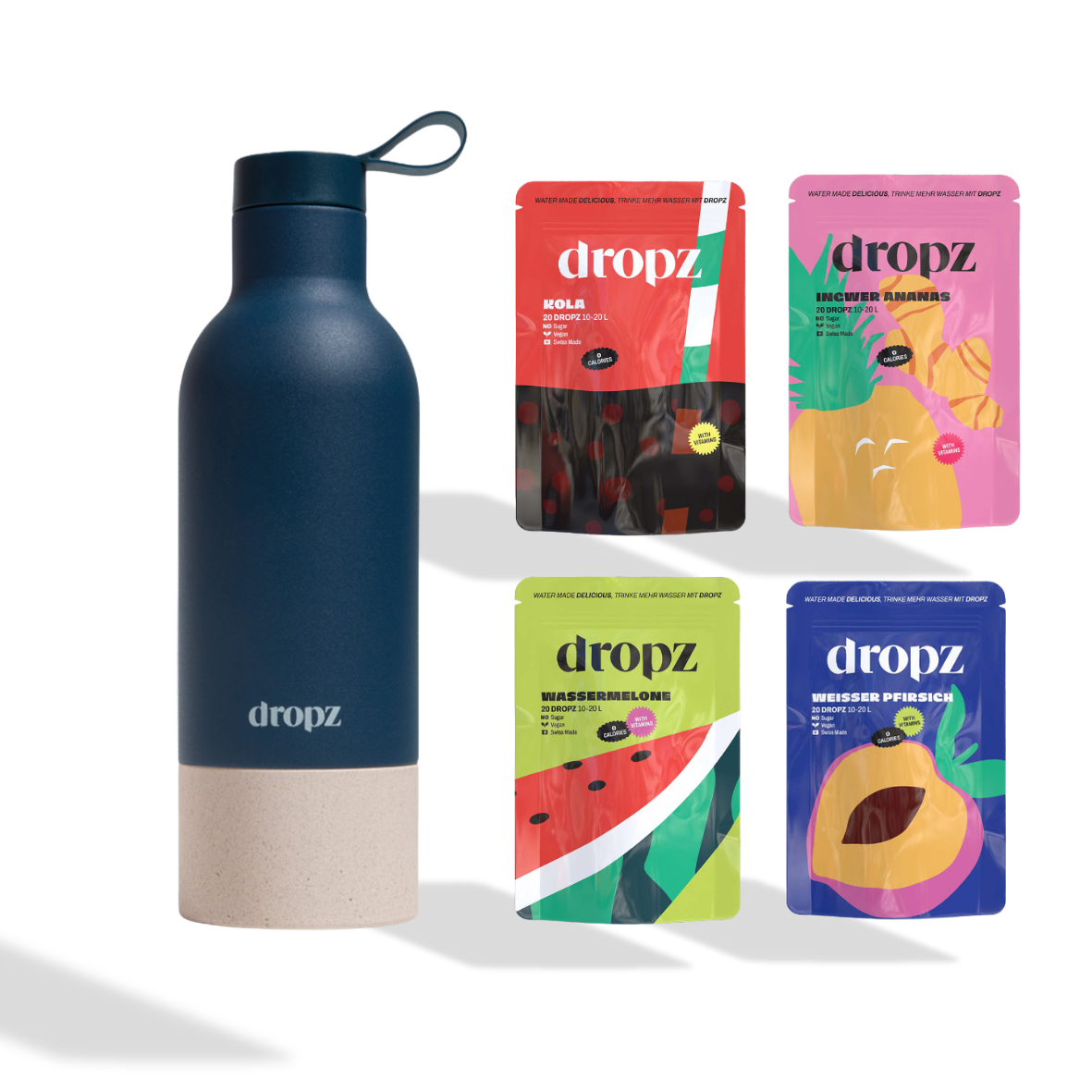 Starter-Set: Flasche + 4 Packs AB 48,33€