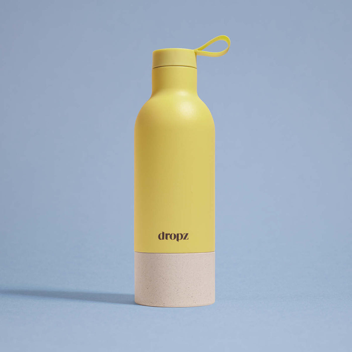dropz Bottle yellow - 0.5L with storage compartment
