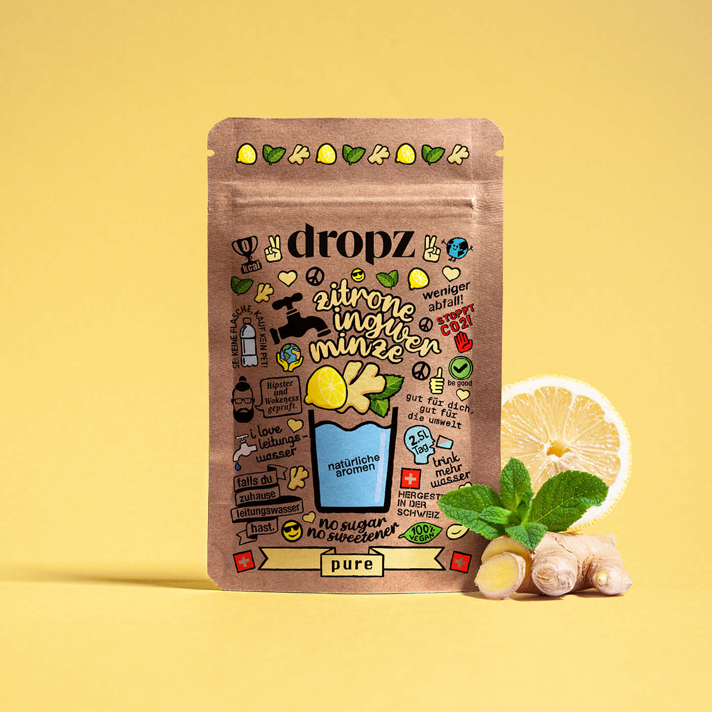 dropz Pure - Zitrone Ingwer Minze